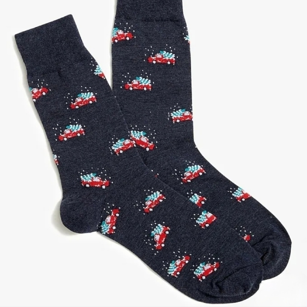 J Crew Truck and tree Crew trouser socks